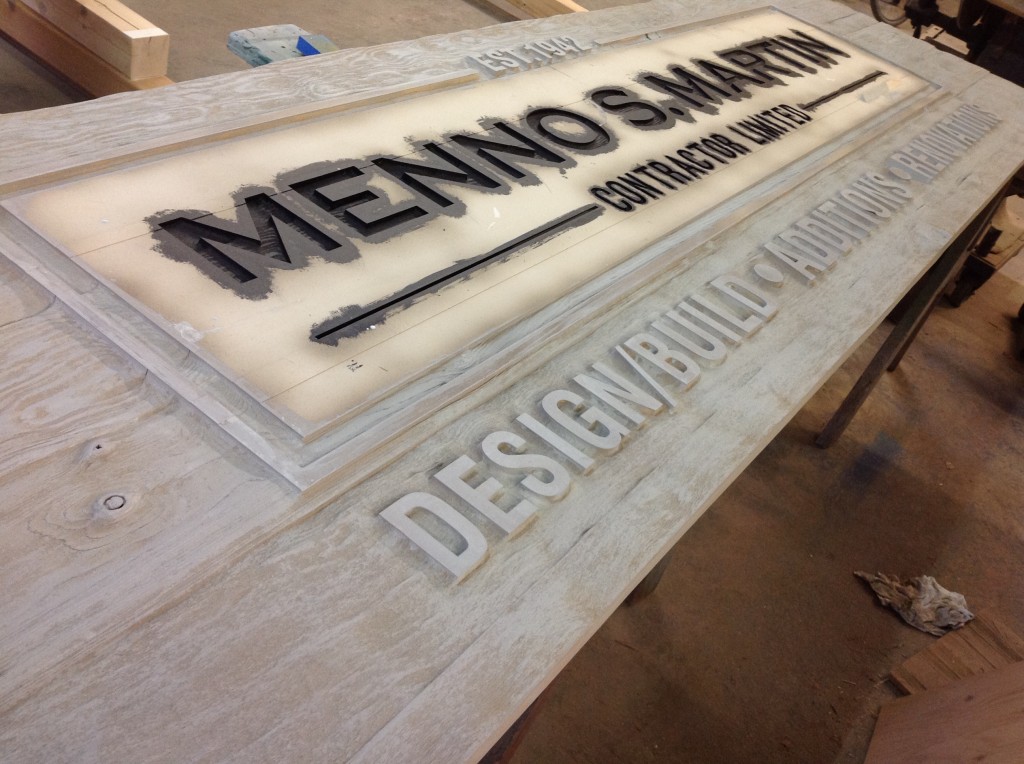 Sandblasted Custom Wood Sign - Menno S. Martin - The Sign Depot